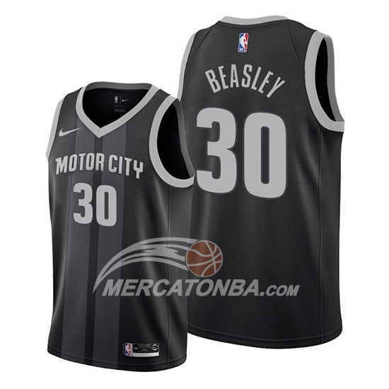 Maglia Detroit Pistons Michael Beasley Citta 2019-20 Nero